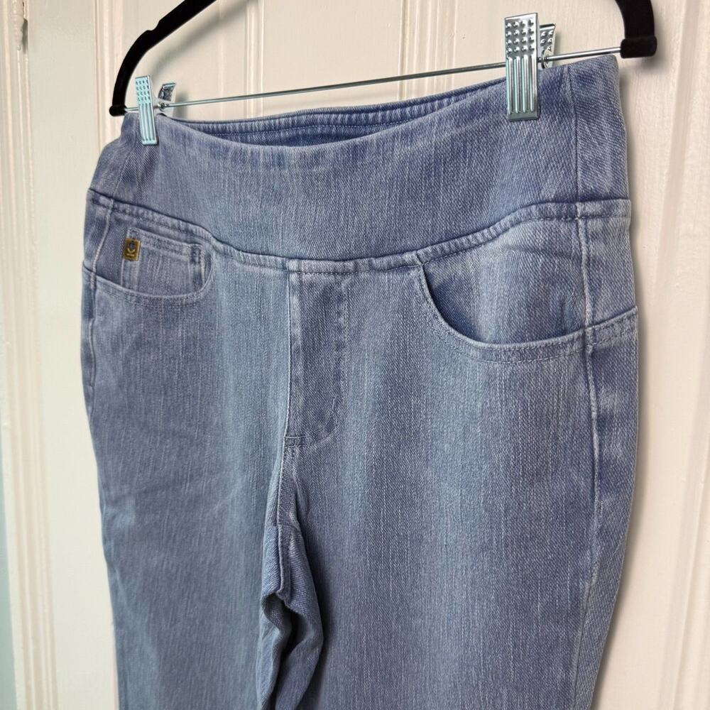 Belle by Kim Gravel Flexibelle Pants Womens 10P Straight Leg Light Wash NWOT - Picture 2 of 9